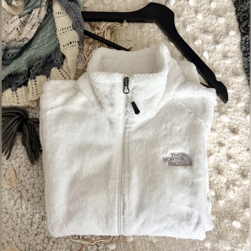 The North Face White Fuzzy Fleece Osito Jacket